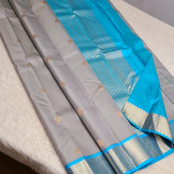 Kanchipuram 100% Pure Unique Korvai Pattern Traditional Silk Sarees - CANDY SAREES