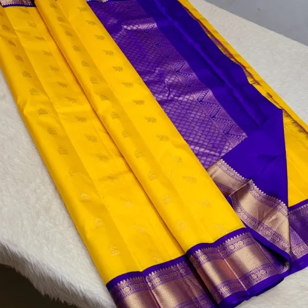 Kanchipuram 100% Pure Unique Korvai Pattern Traditional Silk Sarees - CANDY SAREES