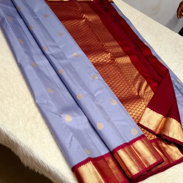 Kanchipuram 100% Pure Unique Korvai Pattern Traditional Silk Sarees - CANDY SAREES