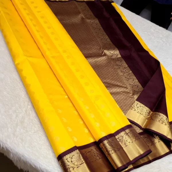 Kanchipuram 100% Pure Unique Korvai Pattern Traditional Silk Sarees - CANDY SAREES