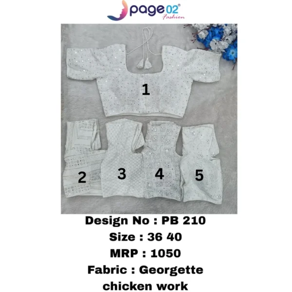 GEORGETTE CHICKEN WORK PADDED BLOUSE - PAGE02