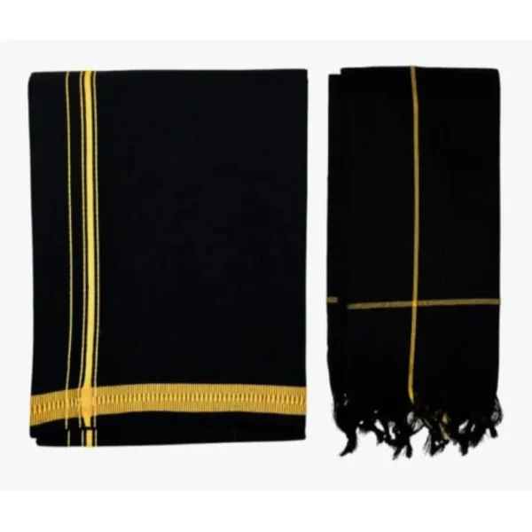 SABARIMALAI BLACK DOTHI&TOWEL - POSITIVE CREATORS