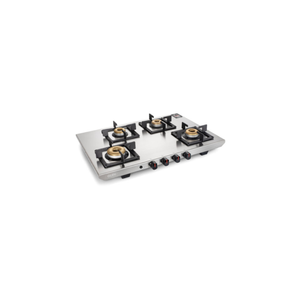 4 Burner Ultra Tuff Stainless Steel Gas Stove with Forged Brass Burner - Manual 1054 UT SS - GLEN