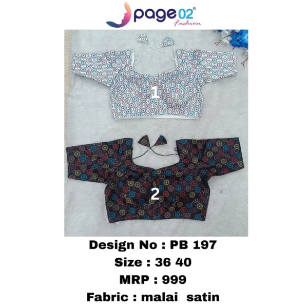 MALAI SATIN PADDED BLOUSE - PAGE02