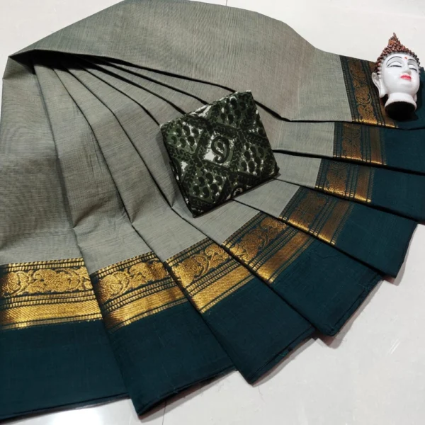 Kanchi Handloom Cotton Sarees BSKHCS00013