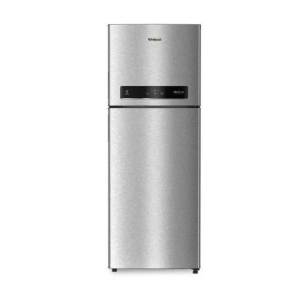 Whirlpool 411L 2 Star Platina Frost Free Double-Door Refrigerator IF INV CNV PLATINA 455 ALPHA STEEL(2S)-Z21691