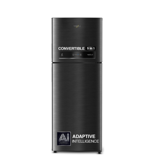 Whirlpool 411L 2 Star IntelliFresh Convertible Inverter Frost Free Double Door Refrigerator (IF INV CNV PLATINA 455 Steel Onyx(2S)-Z)21858