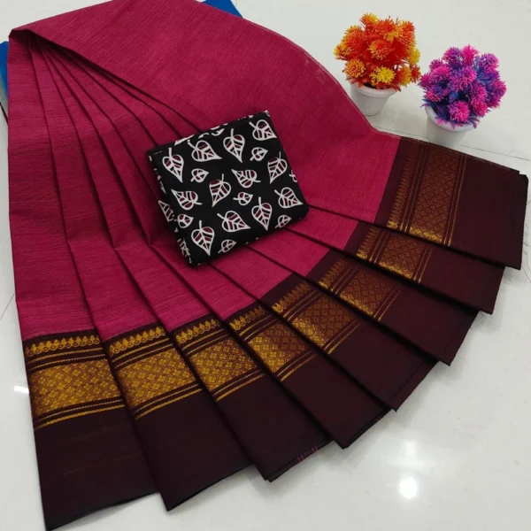 Kanchi Handloom Cotton Sarees BSKHCS00020