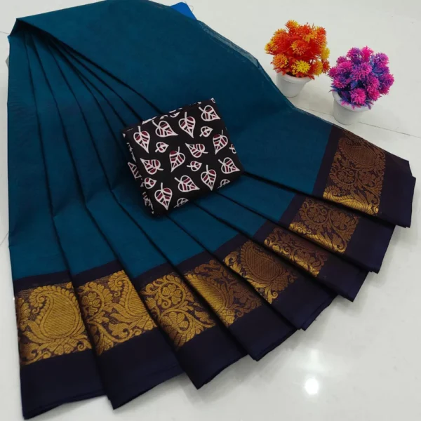 Kanchi Handloom Cotton Sarees BSKHCS00022