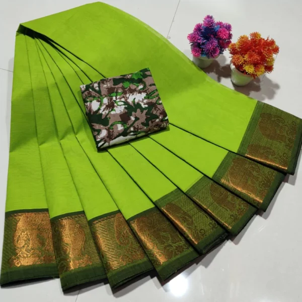 Kanchi Handloom Cotton Sarees BSKHCS00028