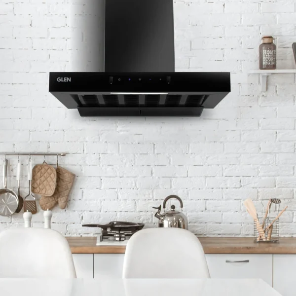 Auto Clean Slim Filter less Kitchen Chimney 1200m/h 6052 Slim - GLEN