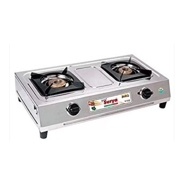 LAXMI/SURYA GAS STOVE 2B - SS 2 BURNER