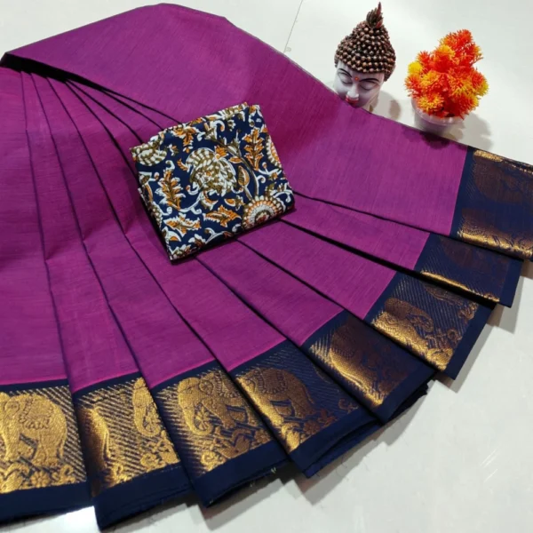 Kanchi Handloom Cotton Sarees - BS SILKS