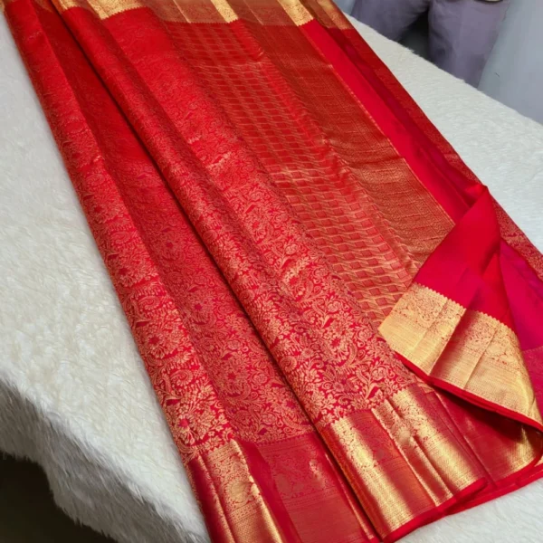 Pure Handwoven 1G Bridal Silk Sarees - CANDY SAREES