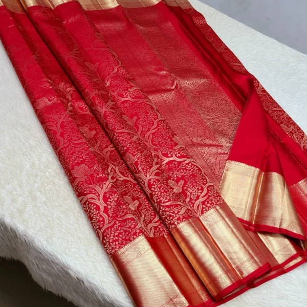 Pure Handwoven 1G Bridal Silk Sarees - CANDY SAREES