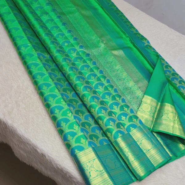 Pure Handwoven 1G Bridal Silk Sarees -CANDY SAREES