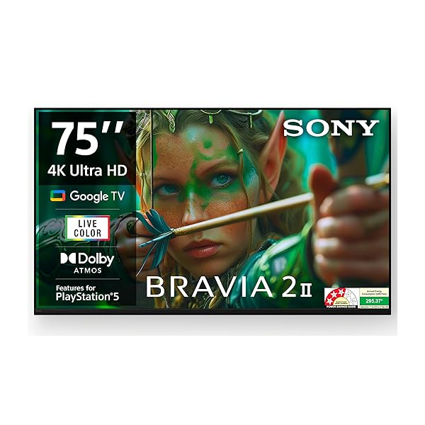 ONY 189 CM (75 INCHES) BRAVIA 2 SERIES 4K ULTRA HD SMART LED GOOGLE TV (K-75S25M2)