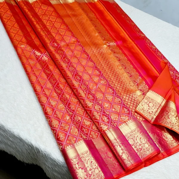 Pure Handwoven 1G Bridal Silk Sarees - CANDY SAREES
