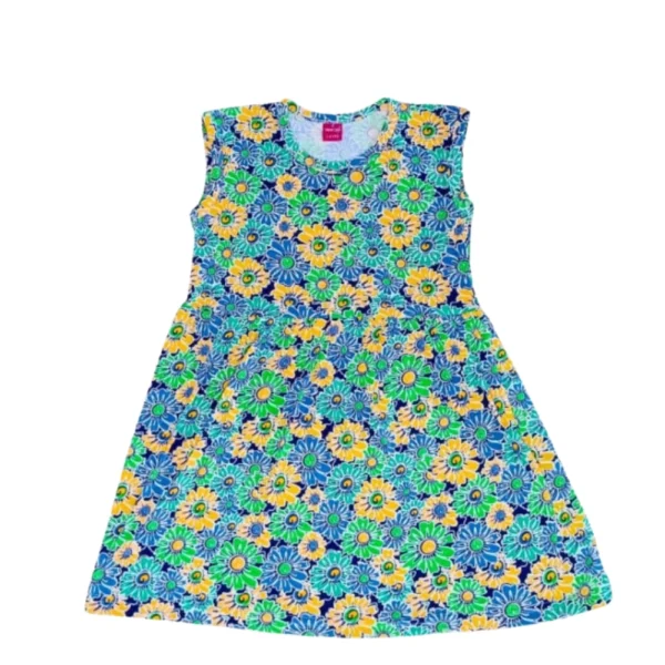 AOP SLEEVE LESS FROCK - BHARATHI DEVI GARNMENTS