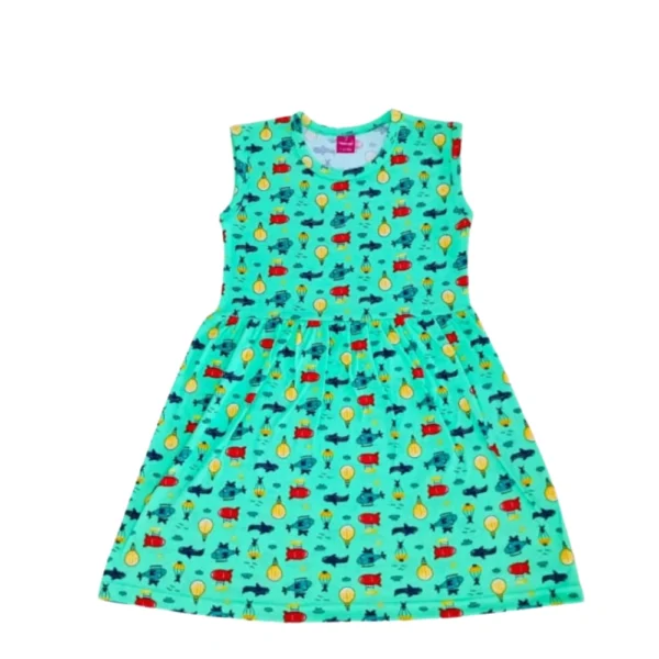 AOP SLEEVE LESS FROCK - BHARATHI DEVI GARNMENTS