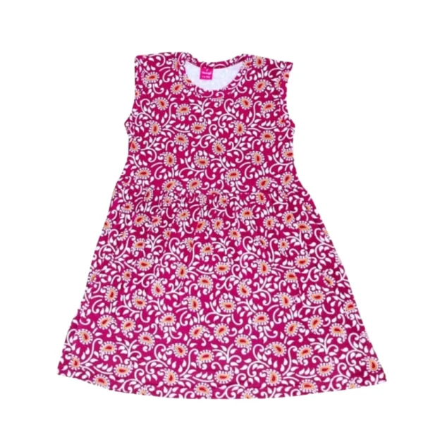 AOP SLEEVE LESS FROCK - BHARATHI DEVI GARNMENTS
