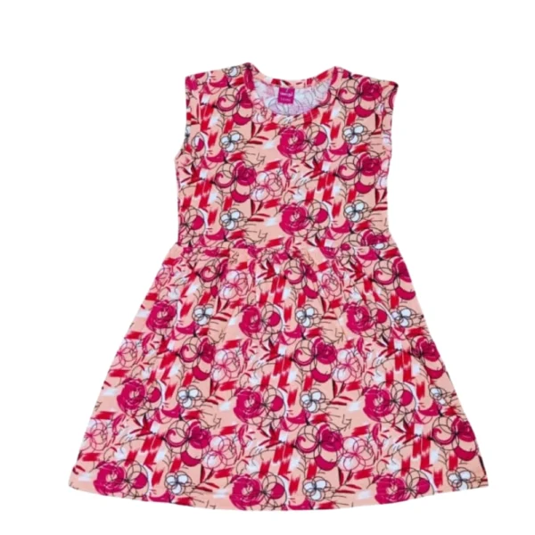 AOP SLEEVE LESS FROCK - BHARATHI DEVI GARNMENTS