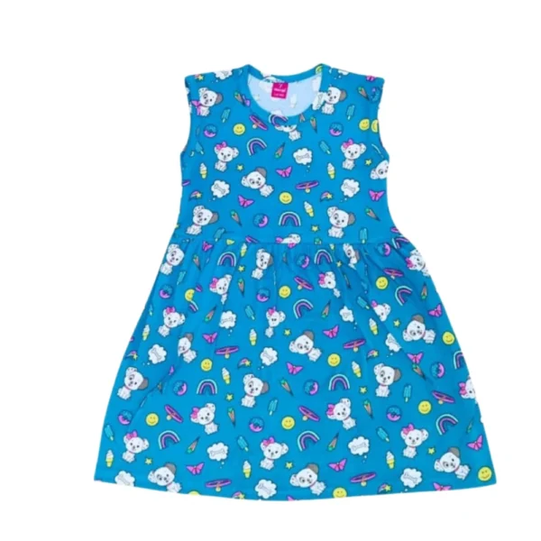 AOP SLEEVE LESS FROCK - BHARATHI DEVI GARNMENTS