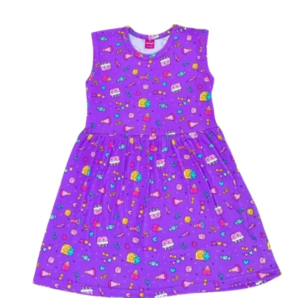 AOP SLEEVE LESS FROCK - BHARATHI DEVI GARNMENTS