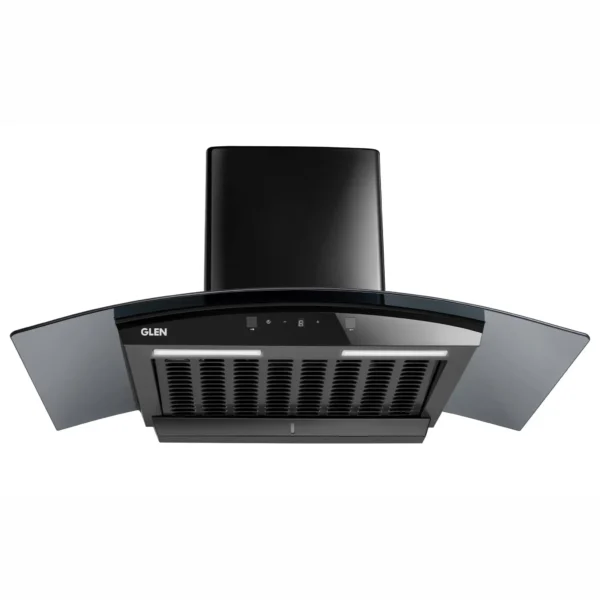 Auto Clean Curved Glass Filter less Kitchen Chimney, Motion Sensor control with Digital Display 90cm, 1200 m3/h?-GLEN