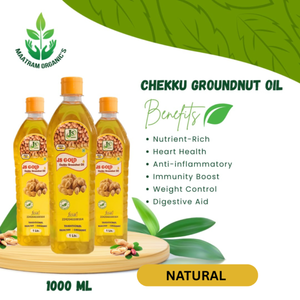 Chekku Groundnut oil-1ltr (JS GOLD)