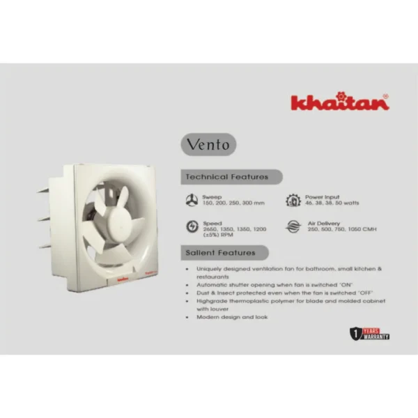 KHAITAN EXAUST FAN VENTO SWEEP