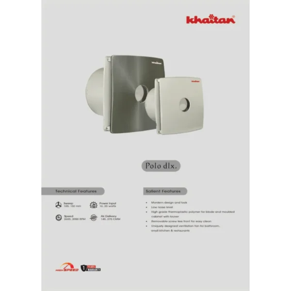 KHAITAN EXHAUST FAN POLO DLX METAL