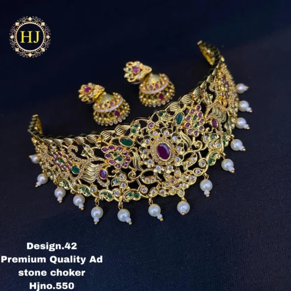 Premium AD stone choker - HIRAL JEWELLERY
