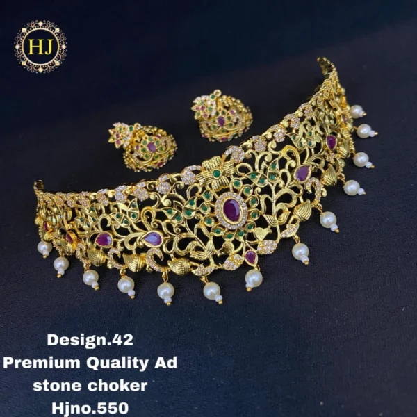Premium AD stone choker - HIRAL JEWELLERY