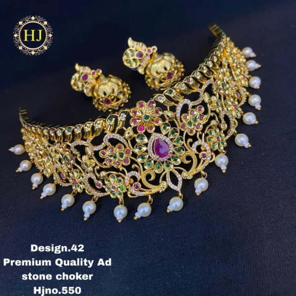 Premium AD stone choker - HIRAL JEWELLERY