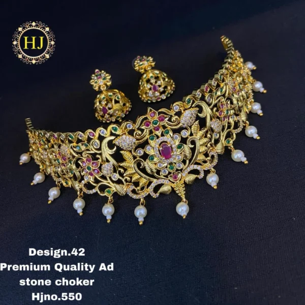 Premium AD stone choker - HIRAL JEWELLERY