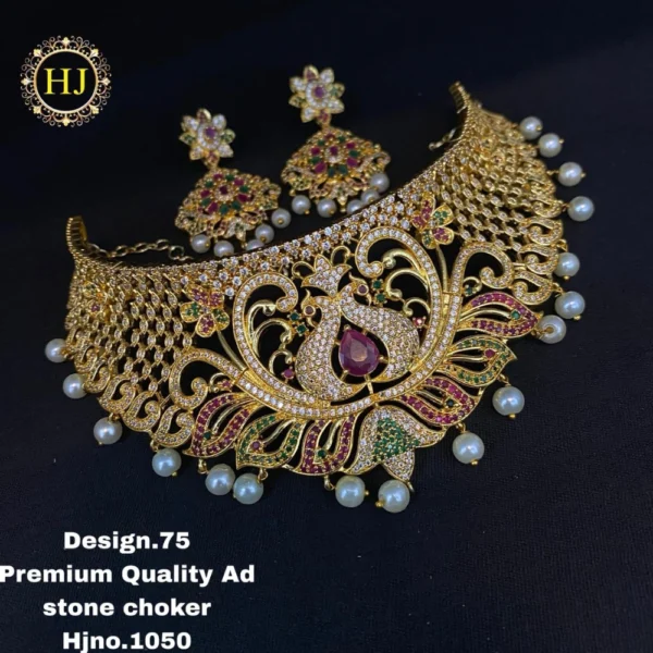 Premium AD stone choker - HIRAL JEWELLERY