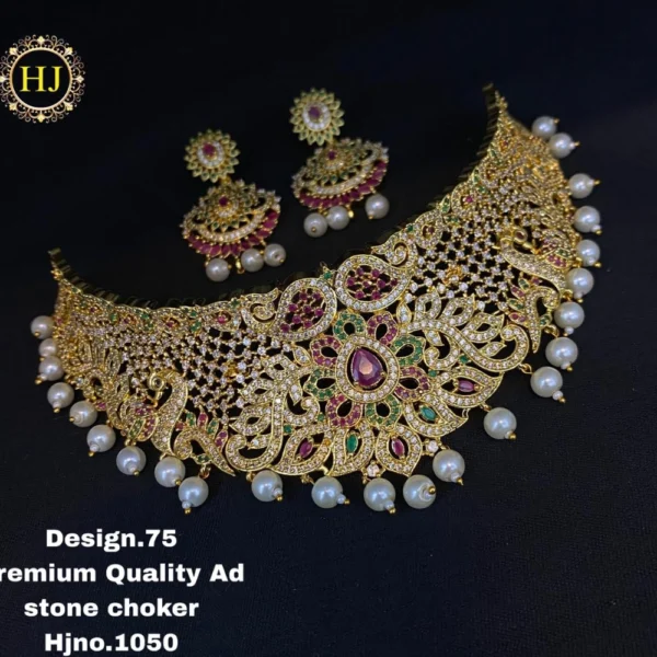 Premium AD stone choker - HIRAL JEWELLERY