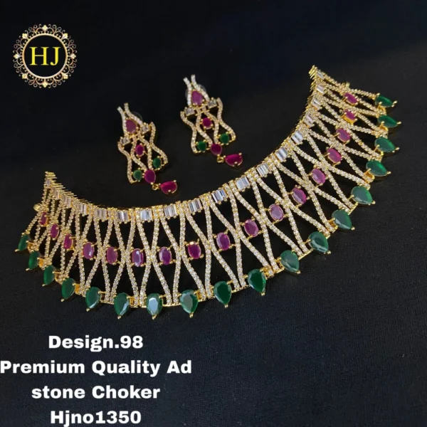 Premium AD stone choker - HIRAL JEWELLERY