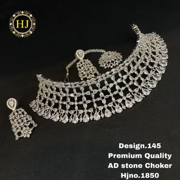 Premium AD stone choker - HIRAL JEWELLERY