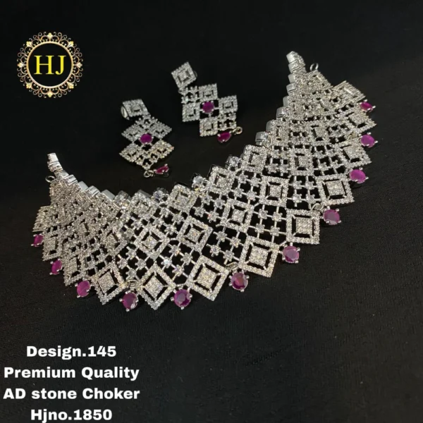 Premium AD stone choker - HIRAL JEWELLERY
