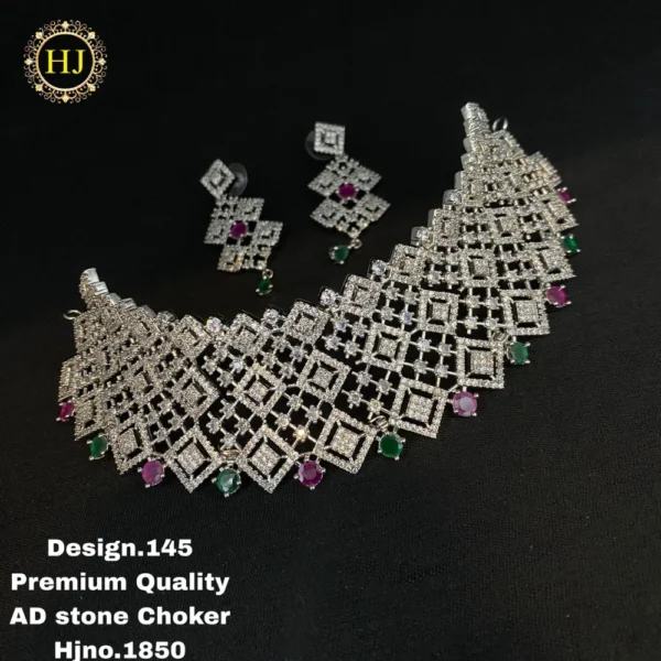 Premium AD stone choker - HIRAL JEWELLERY