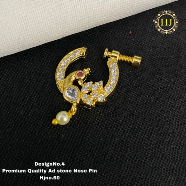 Premium AD Stone Nose Pin - HIRAL JEWELLERY