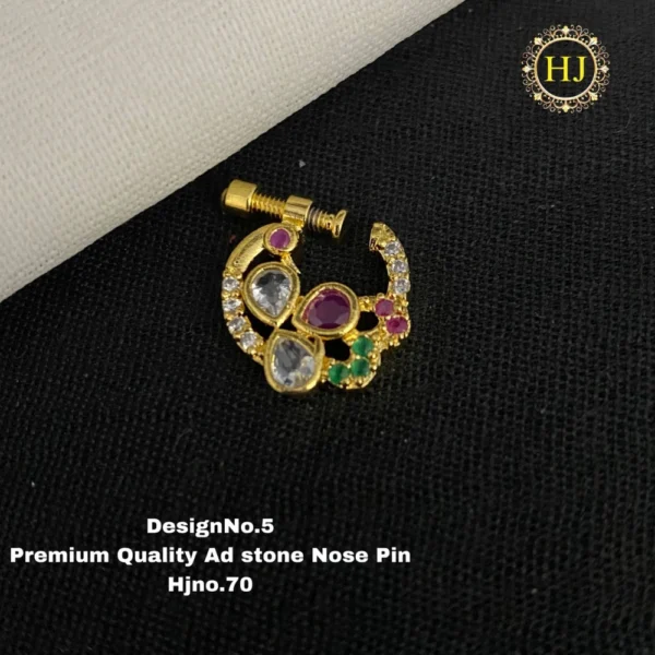 Premium AD Stone Nose Pin - HIRAL JEWELLERY