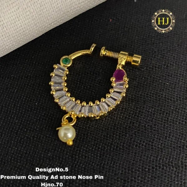 Premium AD Stone Nose Pin - HIRAL JEWELLERY