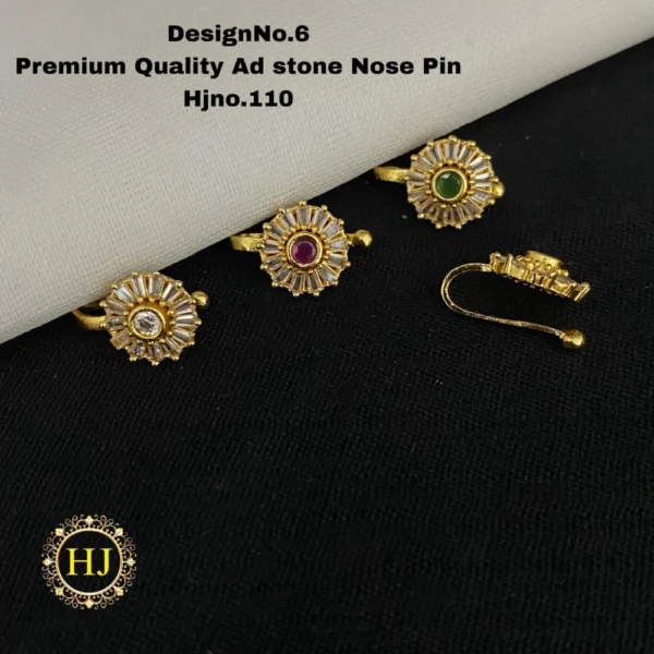 Premium AD Stone Nose Pin - HIRAL JEWELLERY