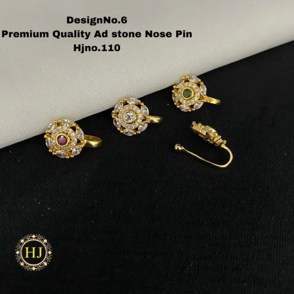 Premium AD Stone Nose Pin - HIRAL JEWELLERY
