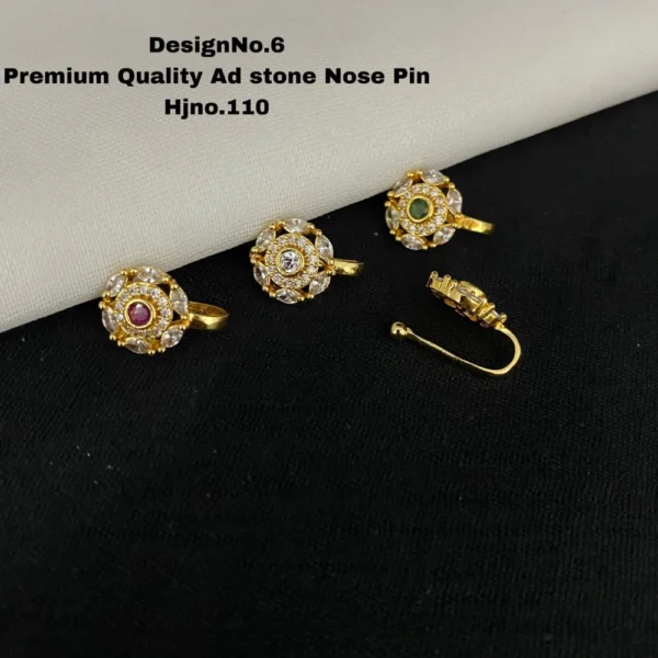 Premium AD Stone Nose Pin - HIRAL JEWELLERY