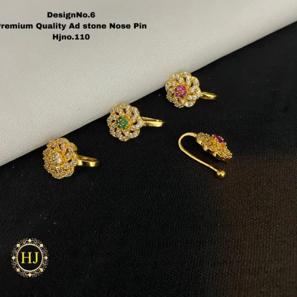 Premium AD Stone Nose Pin - HIRAL JEWELLERY