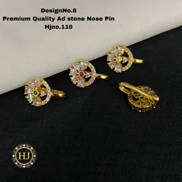 Premium AD Stone Nose Pin - HIRAL JEWELLERY